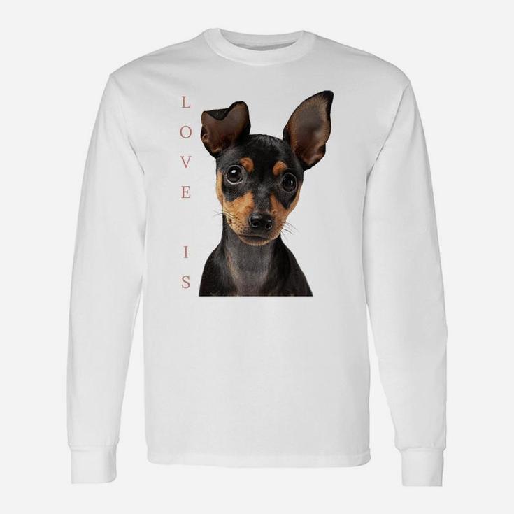 Miniature Pinscher Shirt Dog Mom Dad Tshirt Love Puppy Pet Sweatshirt Unisex Long Sleeve