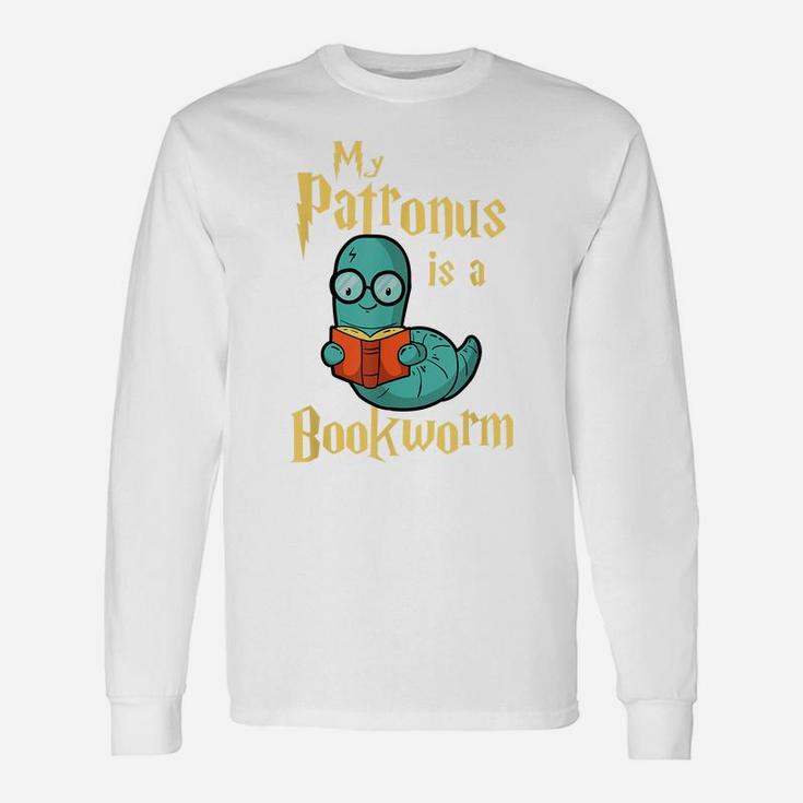 My Patronus Is A Bookworm - Funny Book Lover Gift & Reading Unisex Long Sleeve