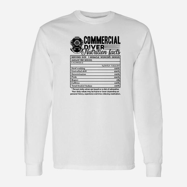 On Red Commercial Diver Unisex Long Sleeve