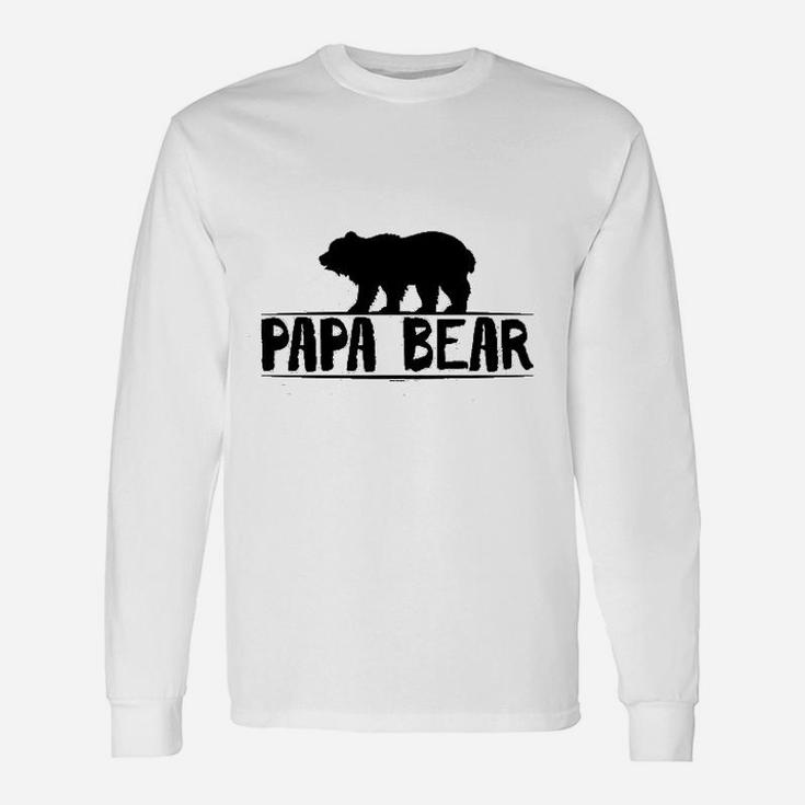 Papa Bear Daddy Dad Father Grizzly Unisex Long Sleeve
