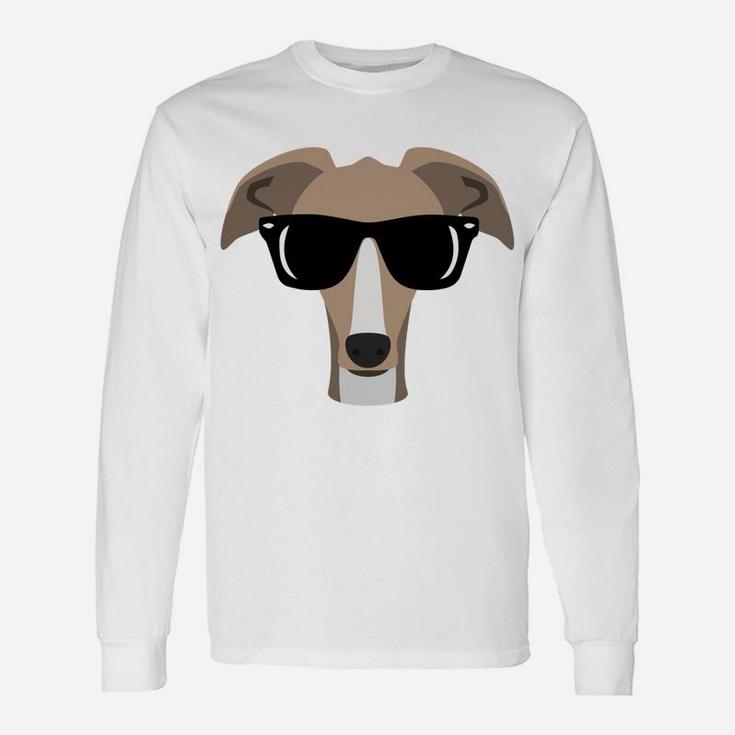 Paws Up Greyhound Dog Mom Dad In Sunglasses Sweatshirt Unisex Long Sleeve