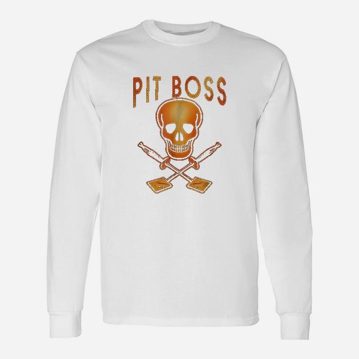 Pit Boss Grilling Skull And Spatulas Unisex Long Sleeve