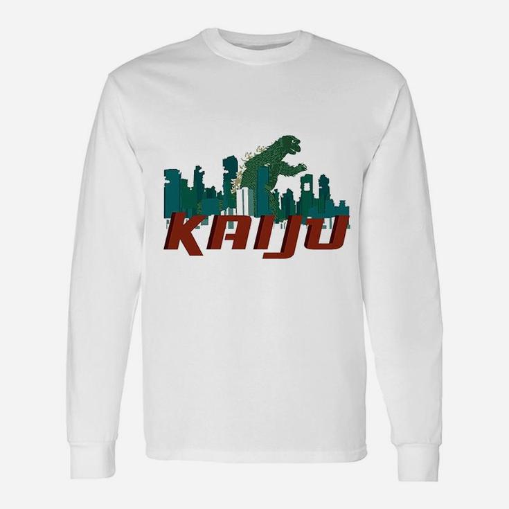 Poster Foundry Kaiju Destroying The City Unisex Long Sleeve