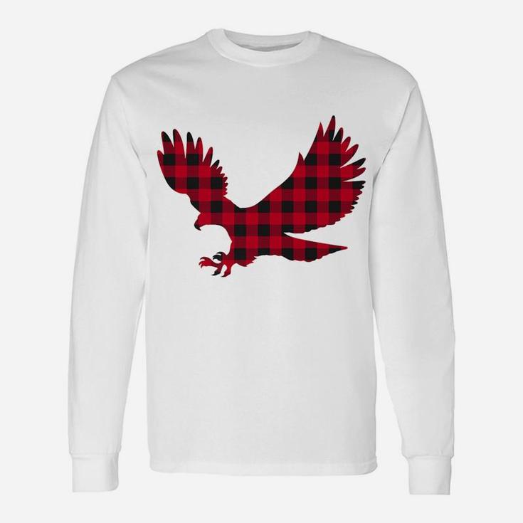 Red Plaid Bald Eagle Xmas Matching Buffalo Family Pajama Unisex Long Sleeve