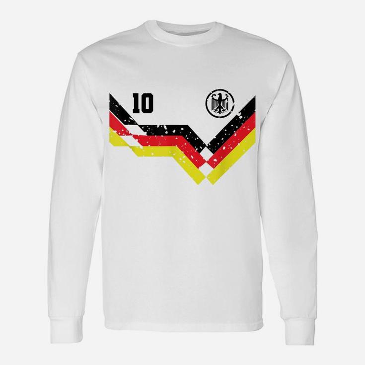 Retro Germany Shirt Soccer Jersey Deutschland Unisex Long Sleeve