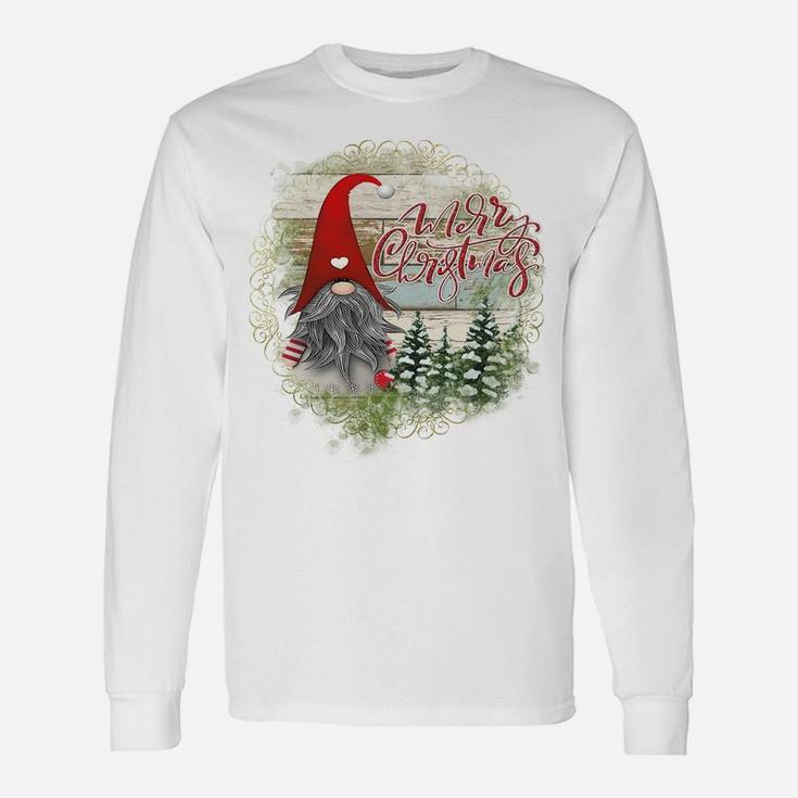 Santa Claus Garden Gnome Merry Christmas - Christmas Gnome Sweatshirt Unisex Long Sleeve