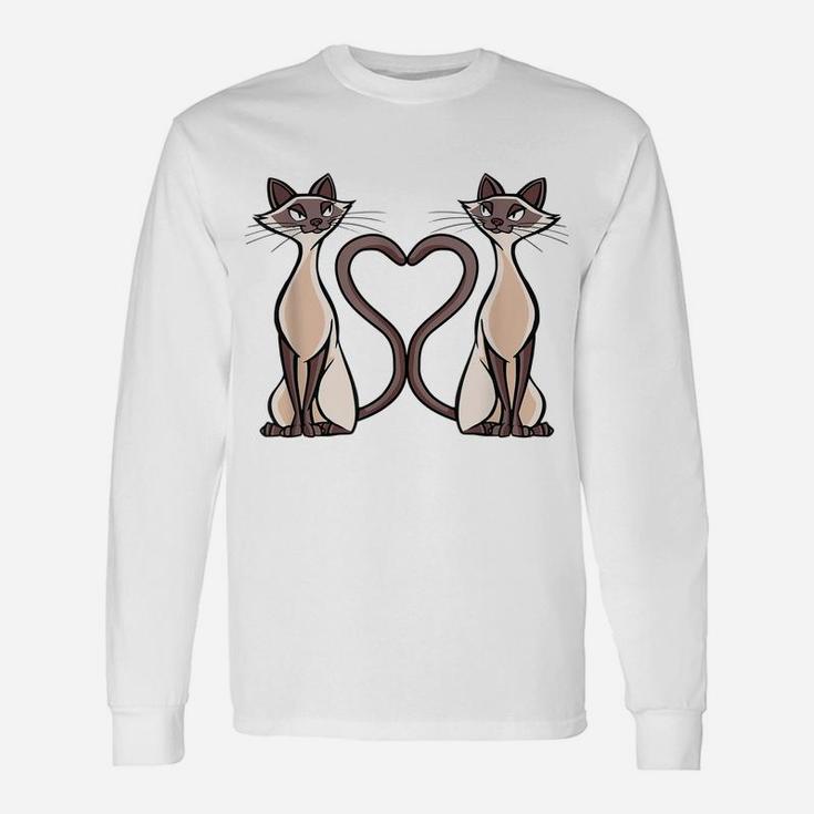 Siamese Cat Heart Design Cat Lovers, Ladies And Gentlemen Unisex Long Sleeve