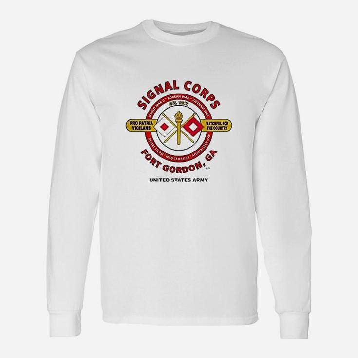 Signal Corps Us Army Fort Gordon Ga Watchful For The Country Campaign Unisex Long Sleeve