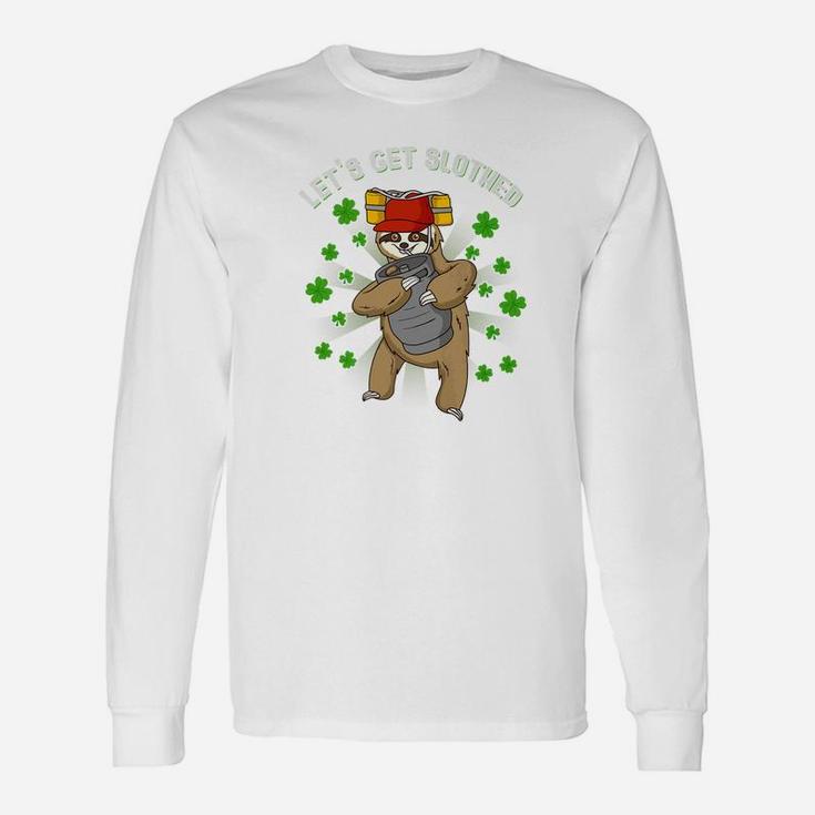 Lets Get Slothed Irish Cute Sloth Irish Long Sleeve T-Shirt