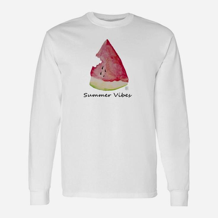 Sommer Stimmung Wassermelonen-Scheibe Langarmshirts, Lustiges Fruit Tee