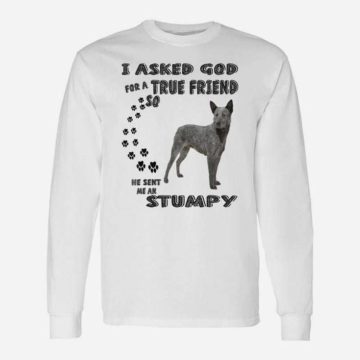 Stumpy Quote Mom Dad Art, Australian Stumpy Tail Cattle Dog Unisex Long Sleeve