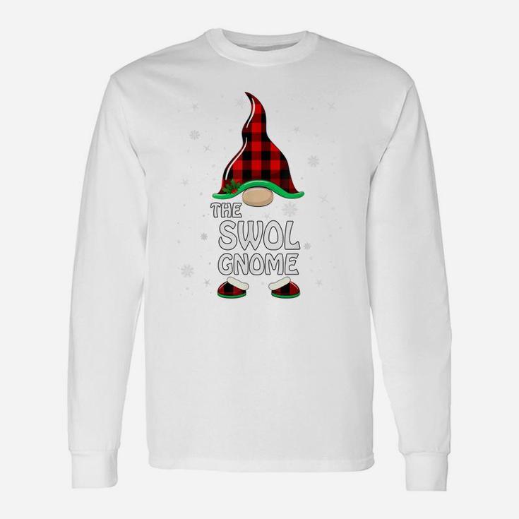 Swol Gnome Buffalo Plaid Matching Family Christmas Pajama Unisex Long Sleeve