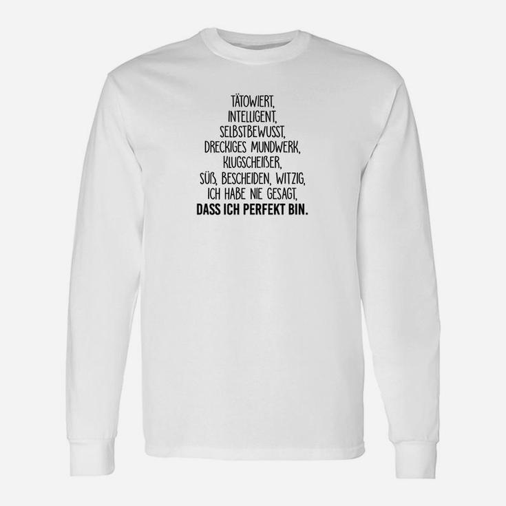 Tatowiert Intelligent Selbstbewusst Langarmshirts