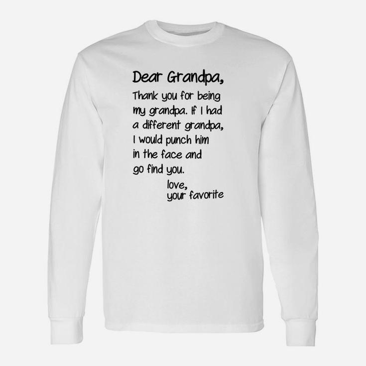 Thank You For Being My Grandpa Unisex Long Sleeve
