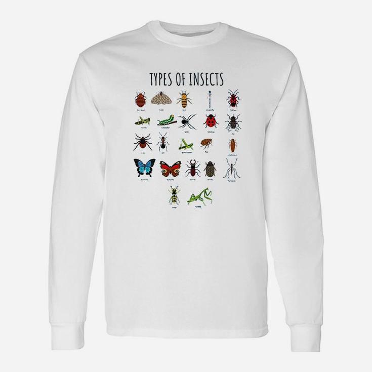 Types Of Insects Bug Identification Science Unisex Long Sleeve