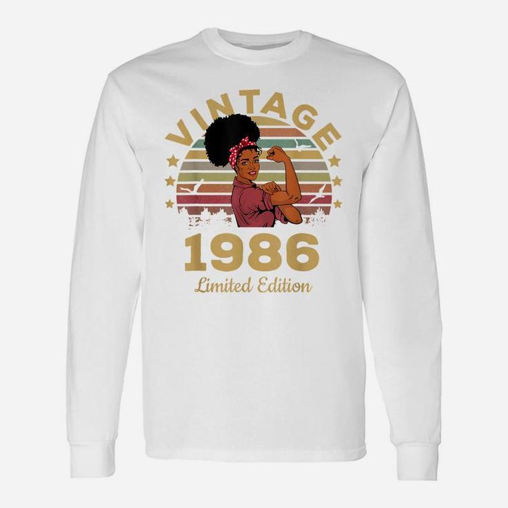 Vintage 1986 Made In 1986 35Th Birthday Women 35 Years Unisex Long Sleeve