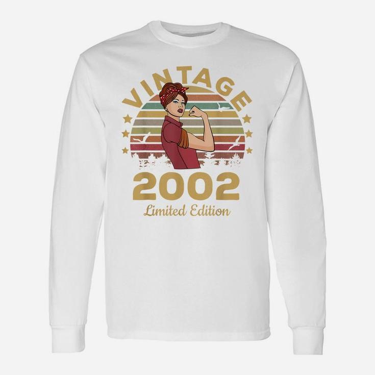 Vintage 2002 Made In 2002 19Th Birthday Women 19 Years Unisex Long Sleeve