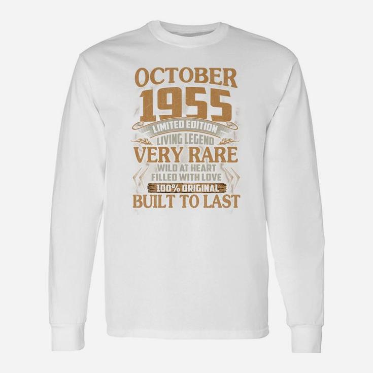 Vintage 66 Years Old October 1955 66Th Birthday Gift Ideas Sweatshirt Unisex Long Sleeve