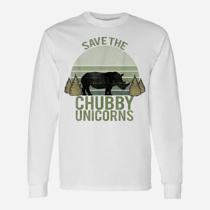 Vintage Retro Tshirt, Save The Chubby Unicorns T-Shirt Unisex Long Sleeve