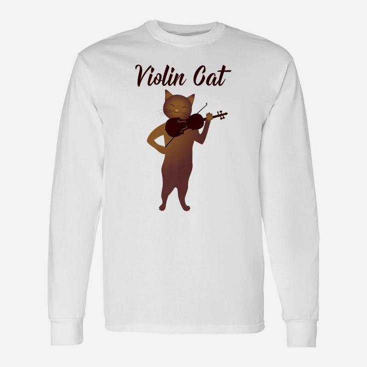 Violin Cat Musical Premium Tshirt Unisex Long Sleeve