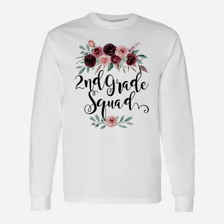 Womens Cute Back To School Team Gift For Teacher 2Nd Grade Squad Unisex Long Sleeve