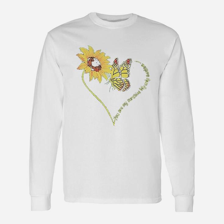 You Are My Sunshine Sunflower And Butterfly Unisex Long Sleeve
