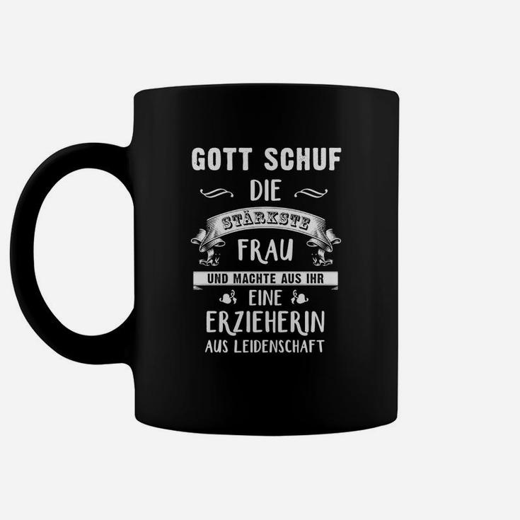 Schwarzes Tassen Gott schuf Frau als leidenschaftliche Erzieherin