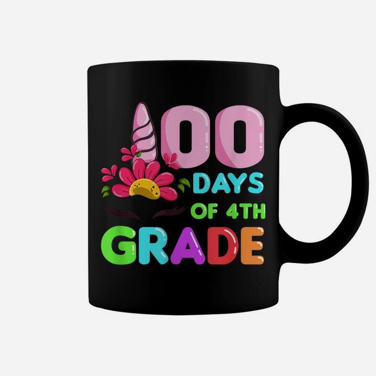 100 Days Of 4Th Grade School Girls Boys 100Th Day Of School Coffee Mug