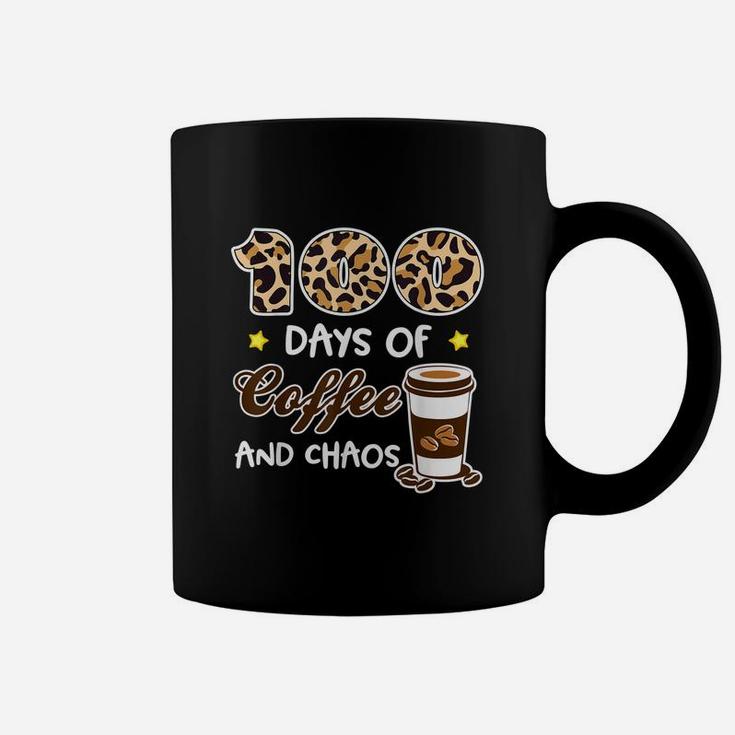 100 Days Of Coffee And Chaos Gift For Teacher Boys Girls Coffee Mug