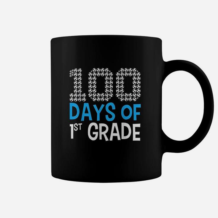 100 Days Of First Grade Soccer Sport 100th Day Of School Coffee Mug