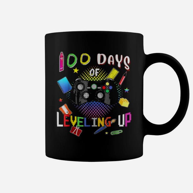 100 Days Of School Leveling Up Video Gamer Coffee Mug