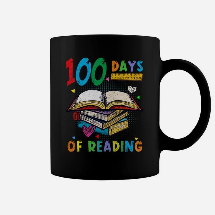 100 Days Of School Reading English Teacher Books Stack Tee Coffee Mug