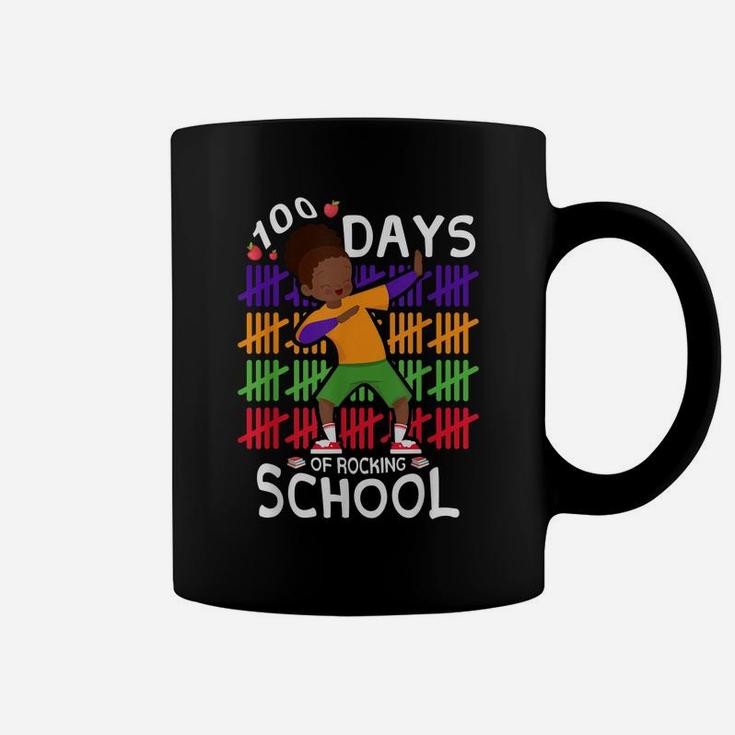 100 Days Rocking School Kids Afro Girls Black History Month Coffee Mug