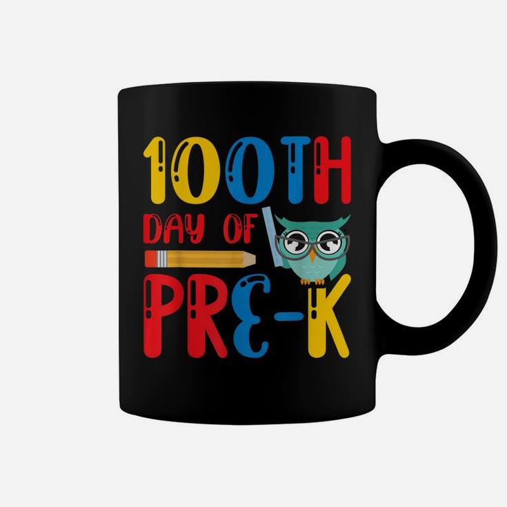 100Th Day Of Pre K Teacher Student Kids 100 Days Of School Coffee Mug