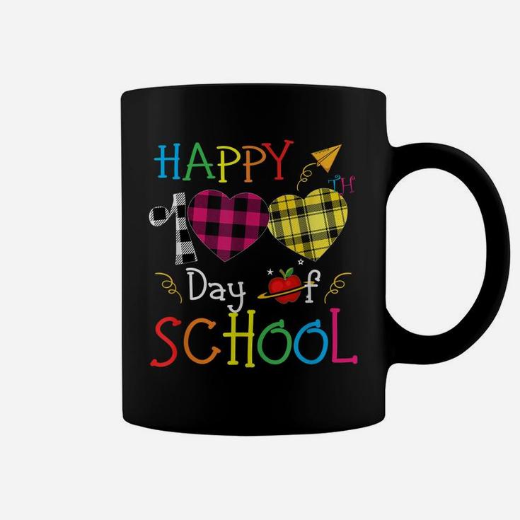 100Th Day School Buffalo Lumberjack Plaid Heart Kid Student Coffee Mug