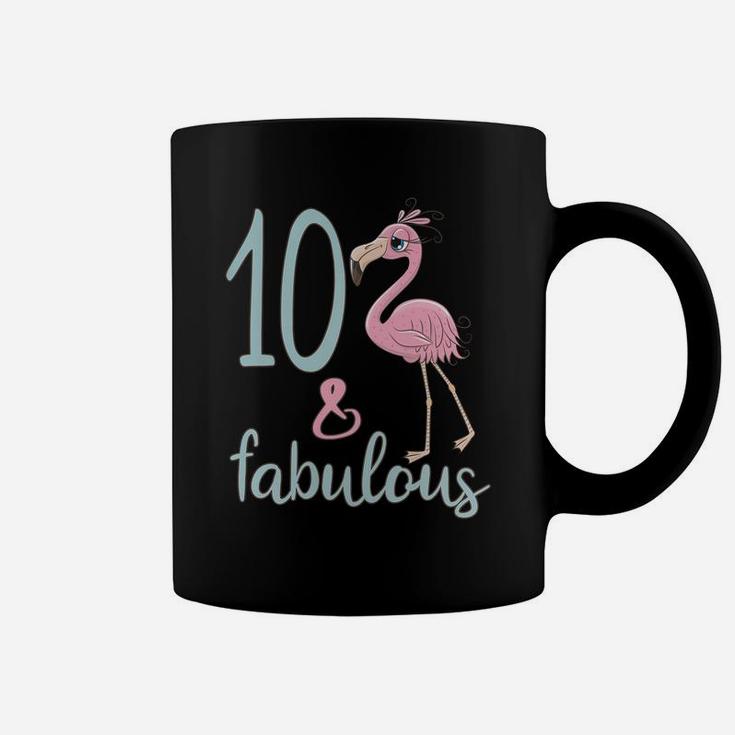10Th Bday Girl Outfit 10 Year Old Flamingo Birthday Gift Coffee Mug