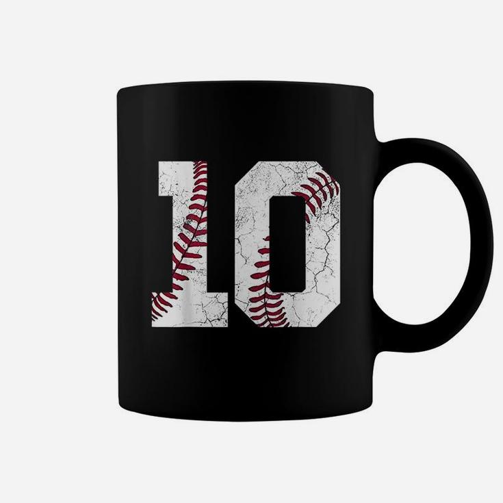 10Th Birthday Gift Baseball Boys Kids Ten Number 10 Tenth Coffee Mug