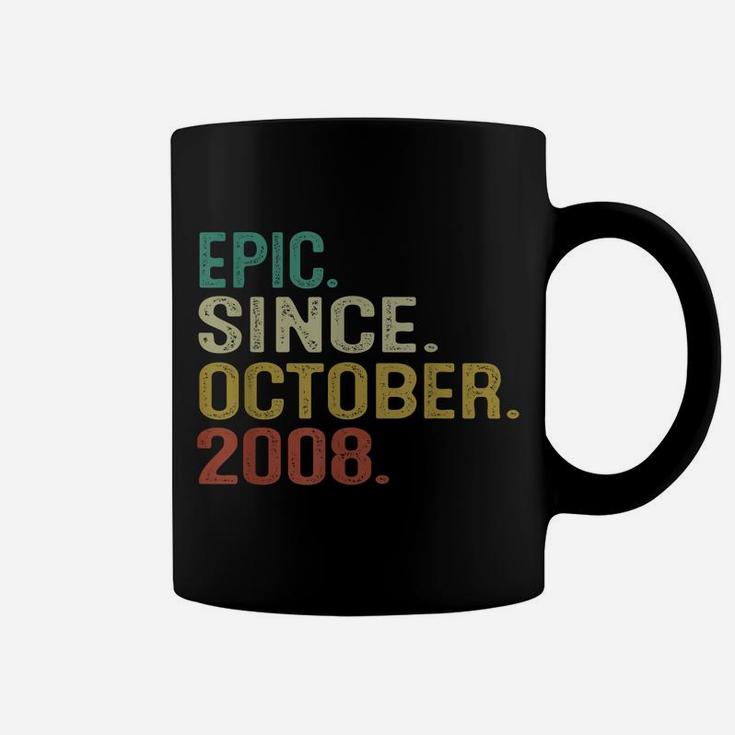 13 Years Old Vintage Epic Since October 2008 13Th Birthday Coffee Mug