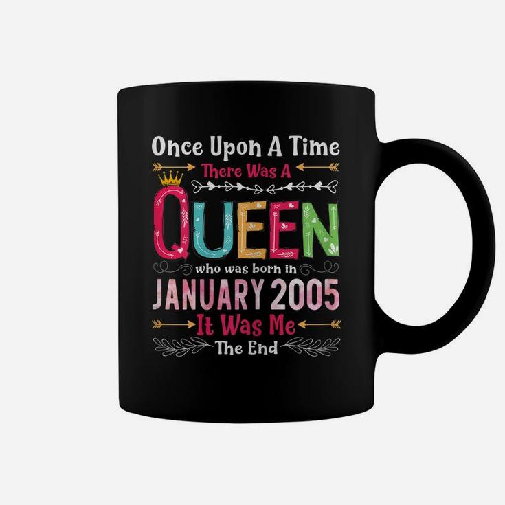 15 Year Old Birthday Girls 15Th Birthday Queen January 2005 Coffee Mug