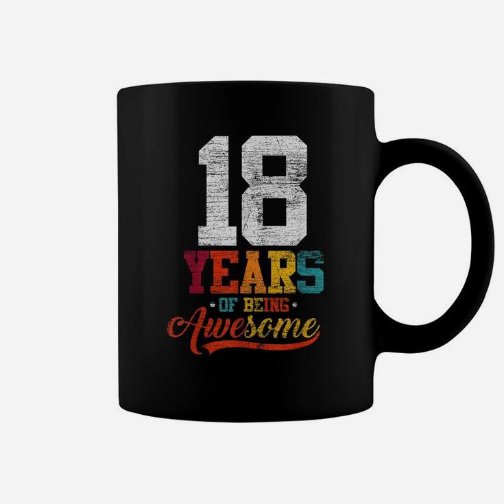 18 Years Of Being Awesome Gifts 18 Years Old 18Th Birthday Coffee Mug