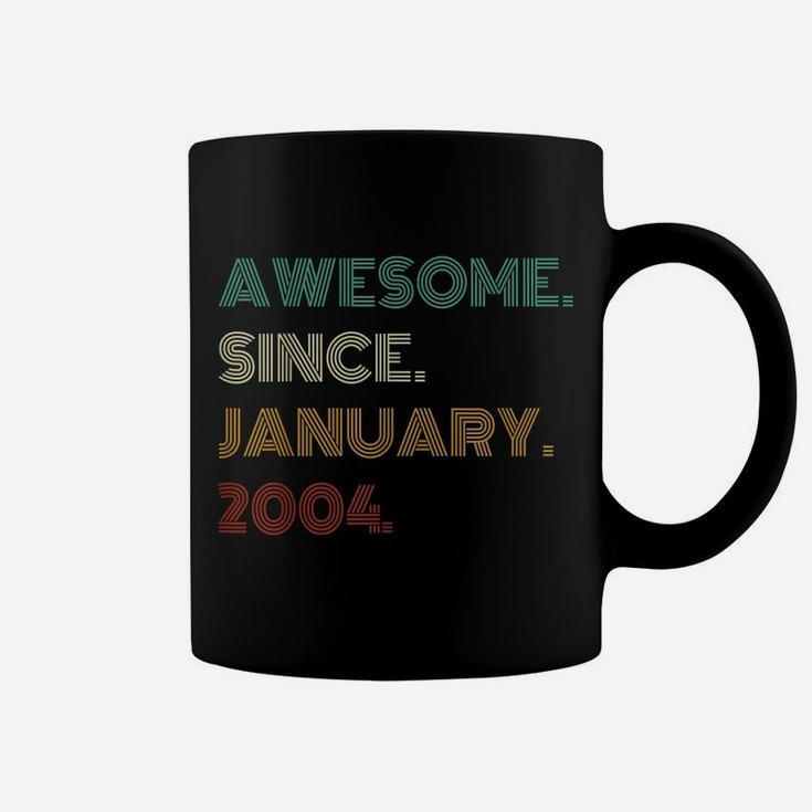 18 Years Old Awesome Since January 2004 18Th Birthday Coffee Mug