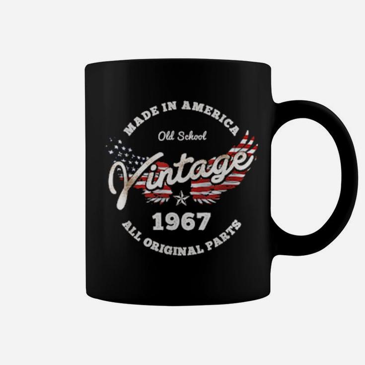 1967 Old School Made America 54Th Birthday Distressed Shirt Coffee Mug