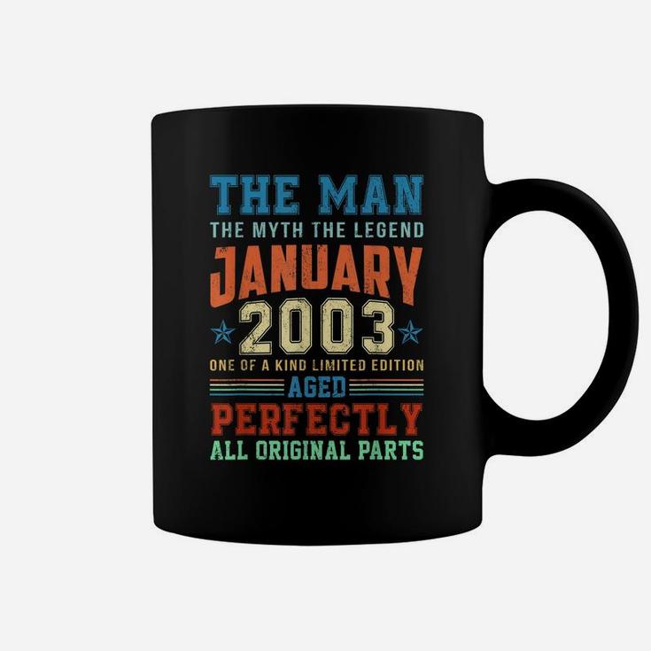 2003 Years Old Vintage January 2003 18Th Birthday Gift Coffee Mug