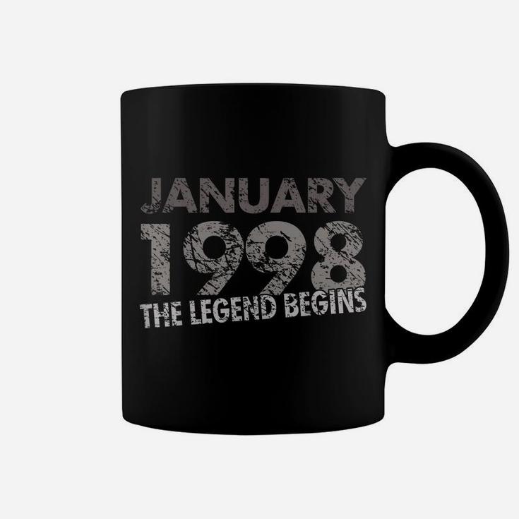 21St Birthday Shirt - January 1998 - The Legend Begins Coffee Mug