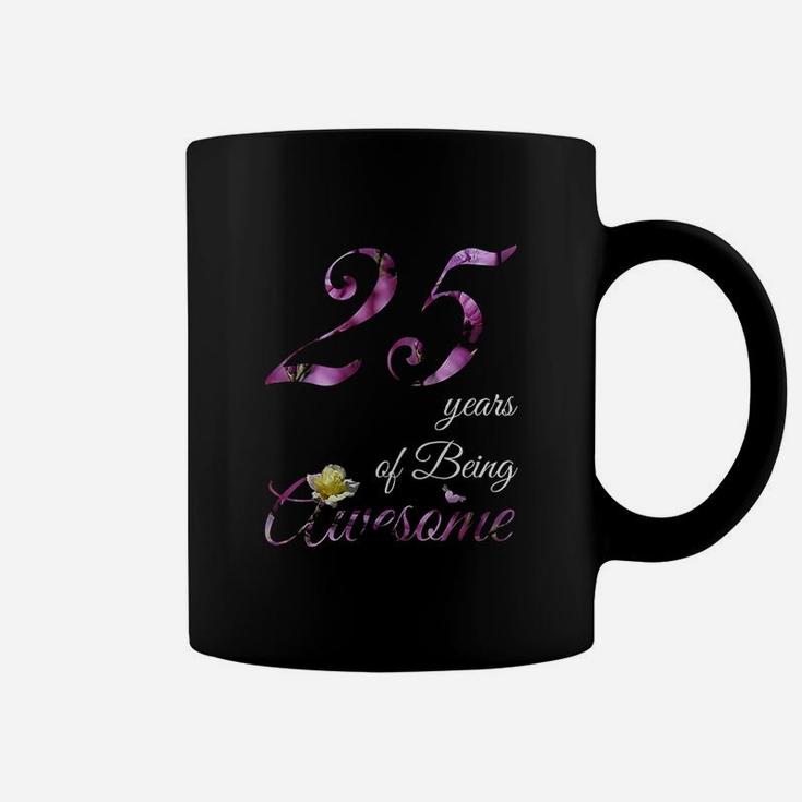 25 Year Old Awesome Floral 1996 25Th Birthday Gift Coffee Mug
