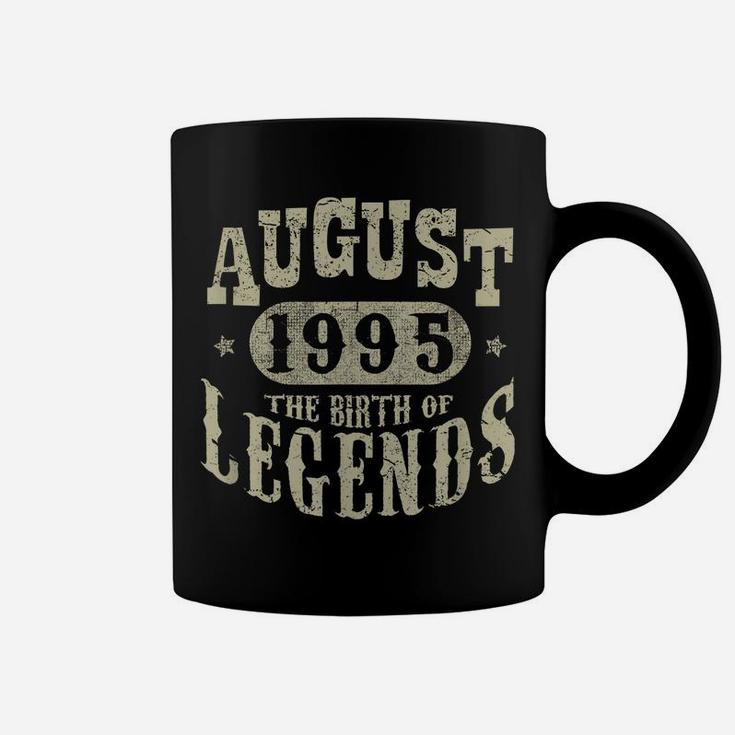 25 Years 25Th Birthday Gift Idea August 1995 Birth Of Legend Coffee Mug