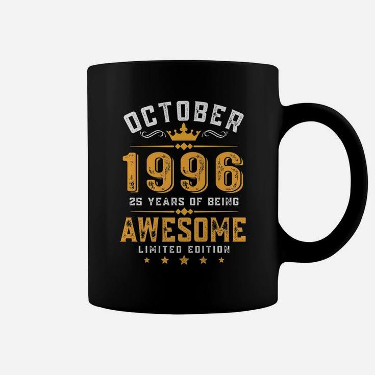 25Th Birthday Gift 25 Years Old Awesome Since October 1996 Coffee Mug