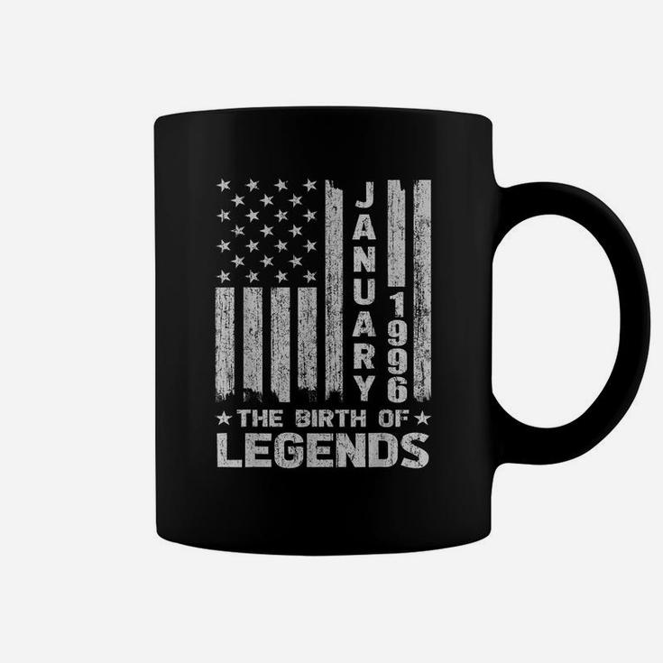 25Th Birthday Gift January 1996 The Birth Of Legends Coffee Mug