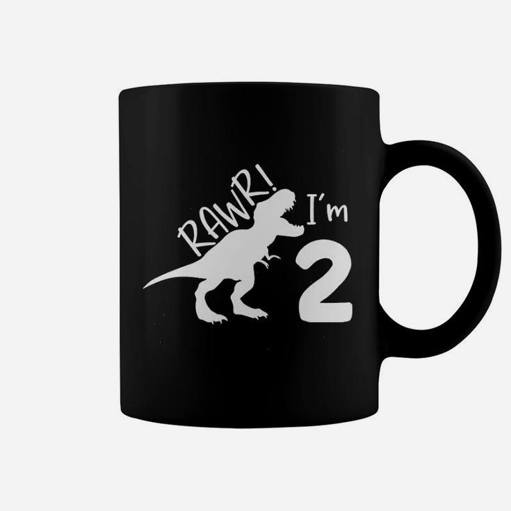 2Nd Birthday Boy Dinosaur Rawr Im 2 Coffee Mug