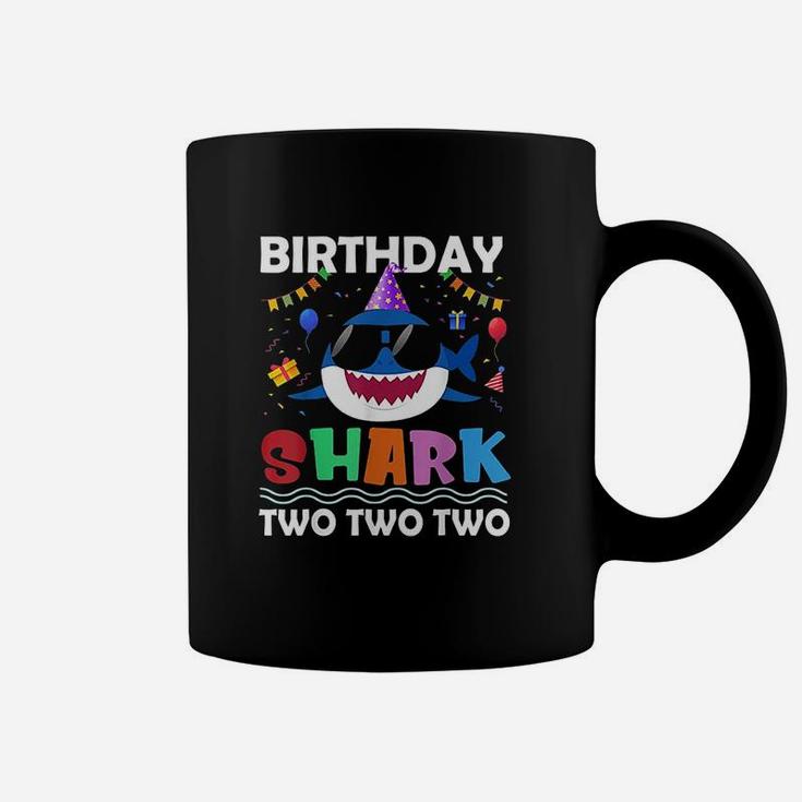 2Nd Birthday Boy Shark Matching Party Gifts For Kids Coffee Mug